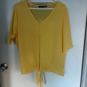 🎄 Buy 1, Get 🎄 Yellow Sheer Top